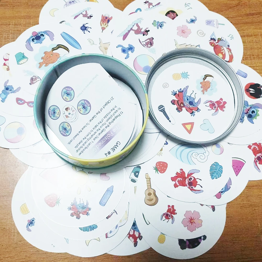 ديزني غرزة صندوق حديد بطاقة وصول جديدة ورق مقوى لعبة 2 إلى 8 لاعب العطلات العائلية التخييم عيد الميلاد والهالوين هدايا الاطفال #5