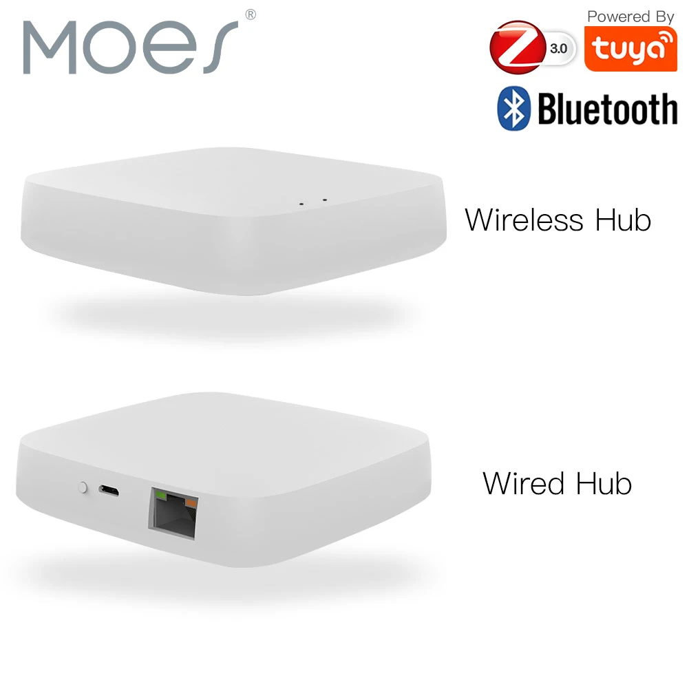 

Беспроводной шлюз MOES Tuya ZigBee, хаб с проводным многорежимным мостом, дистанционное управление через Bluetooth, сетчатый Смарт-приложение Alexa Google Home