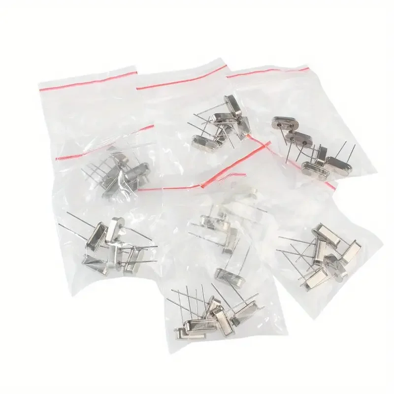 Hc-49s Crystal Oscillator Electronic Kit Resonator Ceramic Quartz Resonator Hc-49 Dip 7 Kinds X 5pcs 32.768k 4 8 12 16 20 25 Mhz