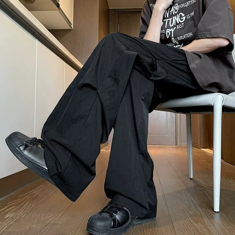 

Straight Male Trousers Trend Cotton Original Clothing Long Y2k Baggy Low Price Stylish Slacks Sale Plus Size Men's Casual Pants