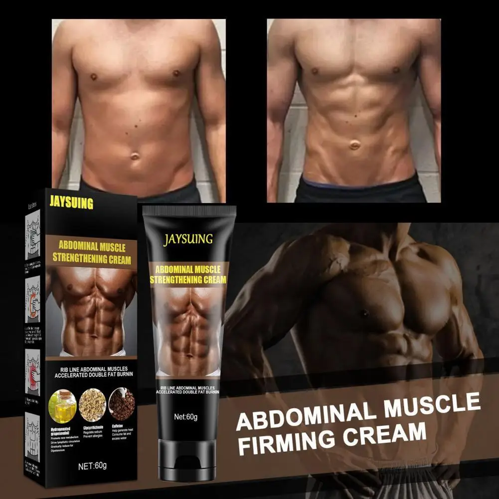 60g Body Muscle Cream Easy to Absorb Shape Thigh Convenient Belly Burning Abdominal Cream for Male Accessories