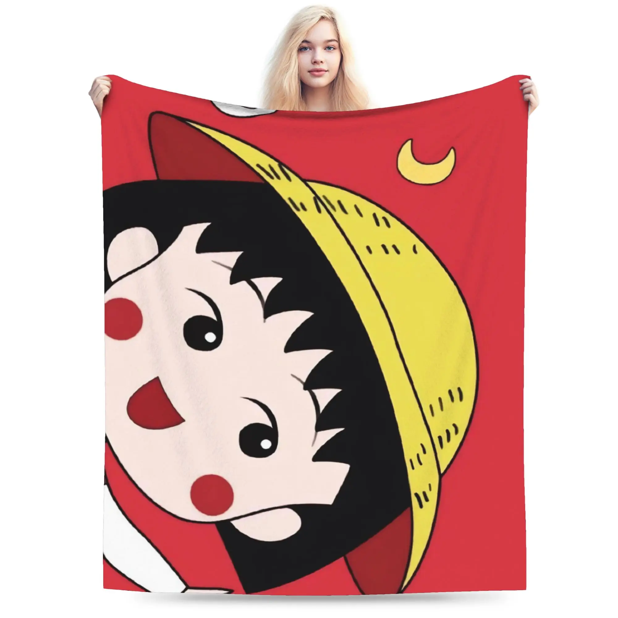 

Мягкое теплое одеяло для детей, дорожное одеяло Chibi Maruko Chans, фланелевое покрывало для гостиной, пушистое покрывало для дивана-кровати