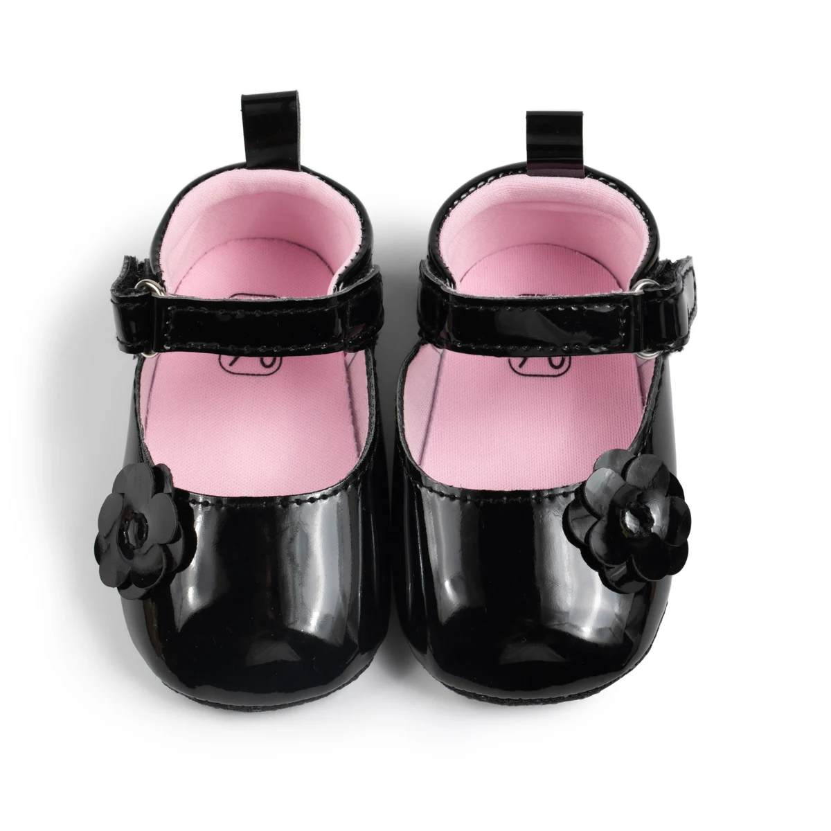 الربيع والخريف الوليد الطفل الأسود حذاء كاجوال بولي Leather الجلود Bowknot T-حزام الحد الأدنى الأولى مشوا لينة القطن المضادة للانزلاق وحيد