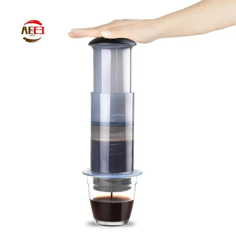 

AEE3-Machine Espresso Coffee Maker Portable Cafe French Press Coffee Pot With Filter Paper Kit Bar Set With Grinder