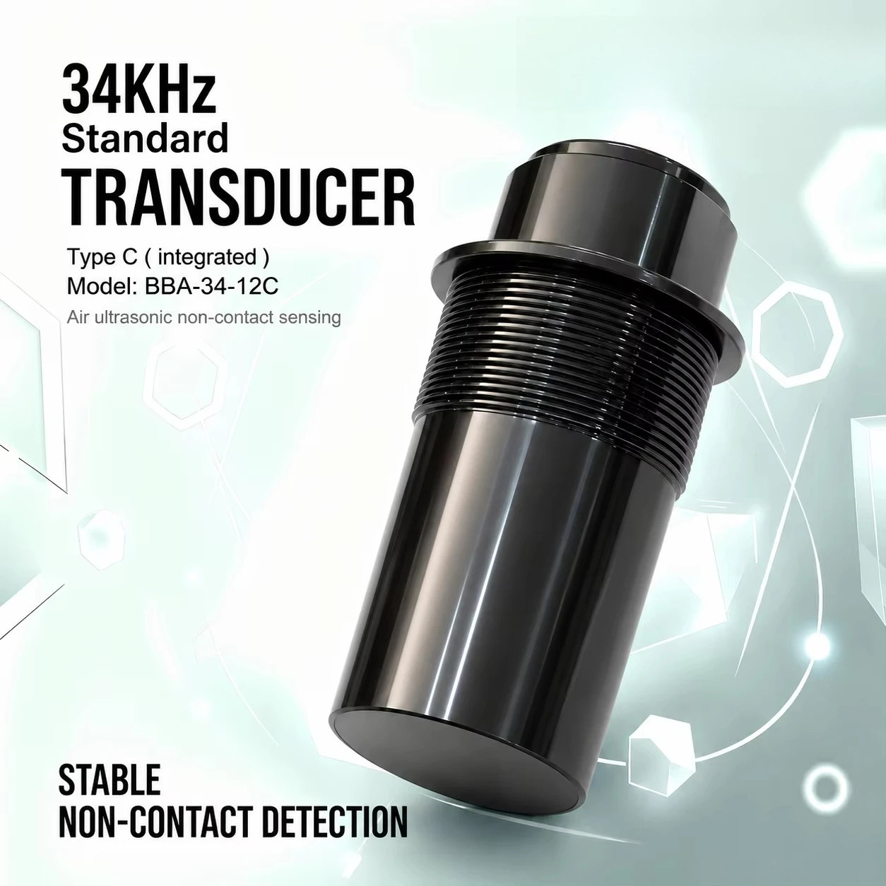 Hurricane 34kHz air ultrasonic sensor IP68 protection class 0.5-12 m ranging range -40~ + 80 for non-contact horizontal