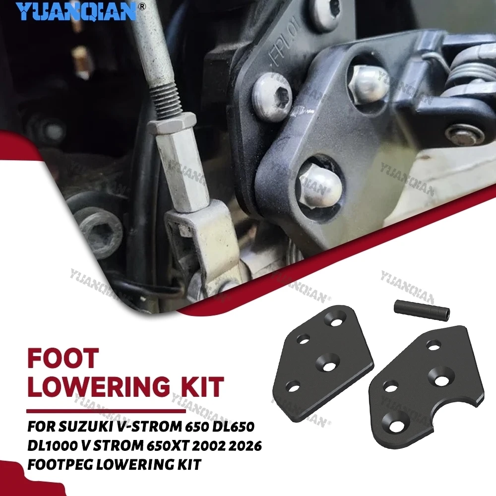 

For Suzuki V-Strom 650 DL650 DL1000 V Strom 650XT 2002-2026 Motorcycle Accessories Footrest Footpeg Lowering Drop Link Bracket