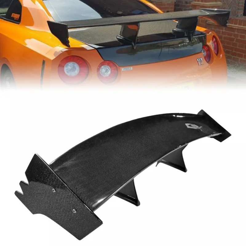 

suitable forCustom Single Deck Carbon Fiber Rear Spoiler R35 GTR 08-17 24VR N Type Car Accessory