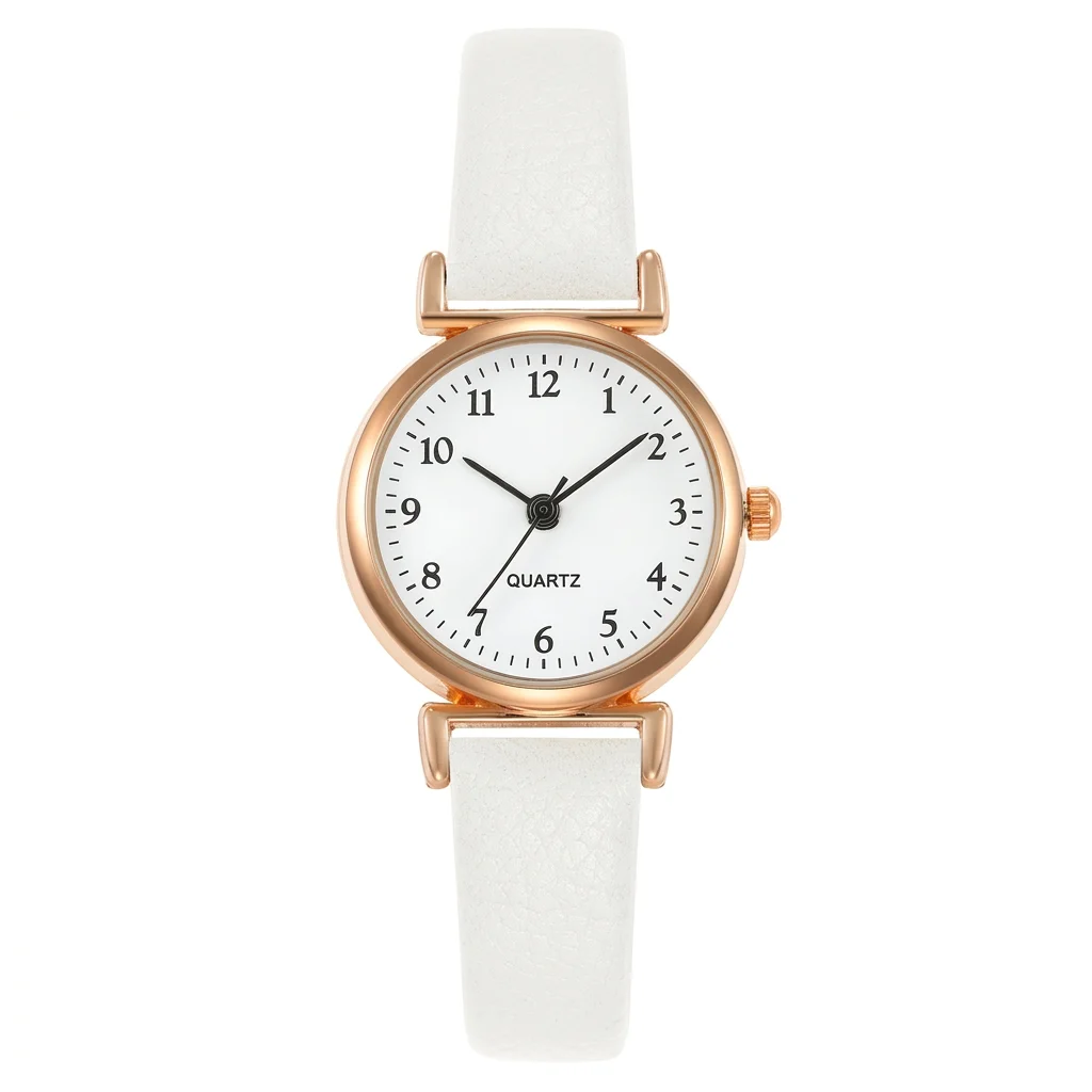 Women's Quartz-Watch PU Leather Strap Small Dial Analog Timepiece with Clear Arabic Numerals for Students Exam Casual Business