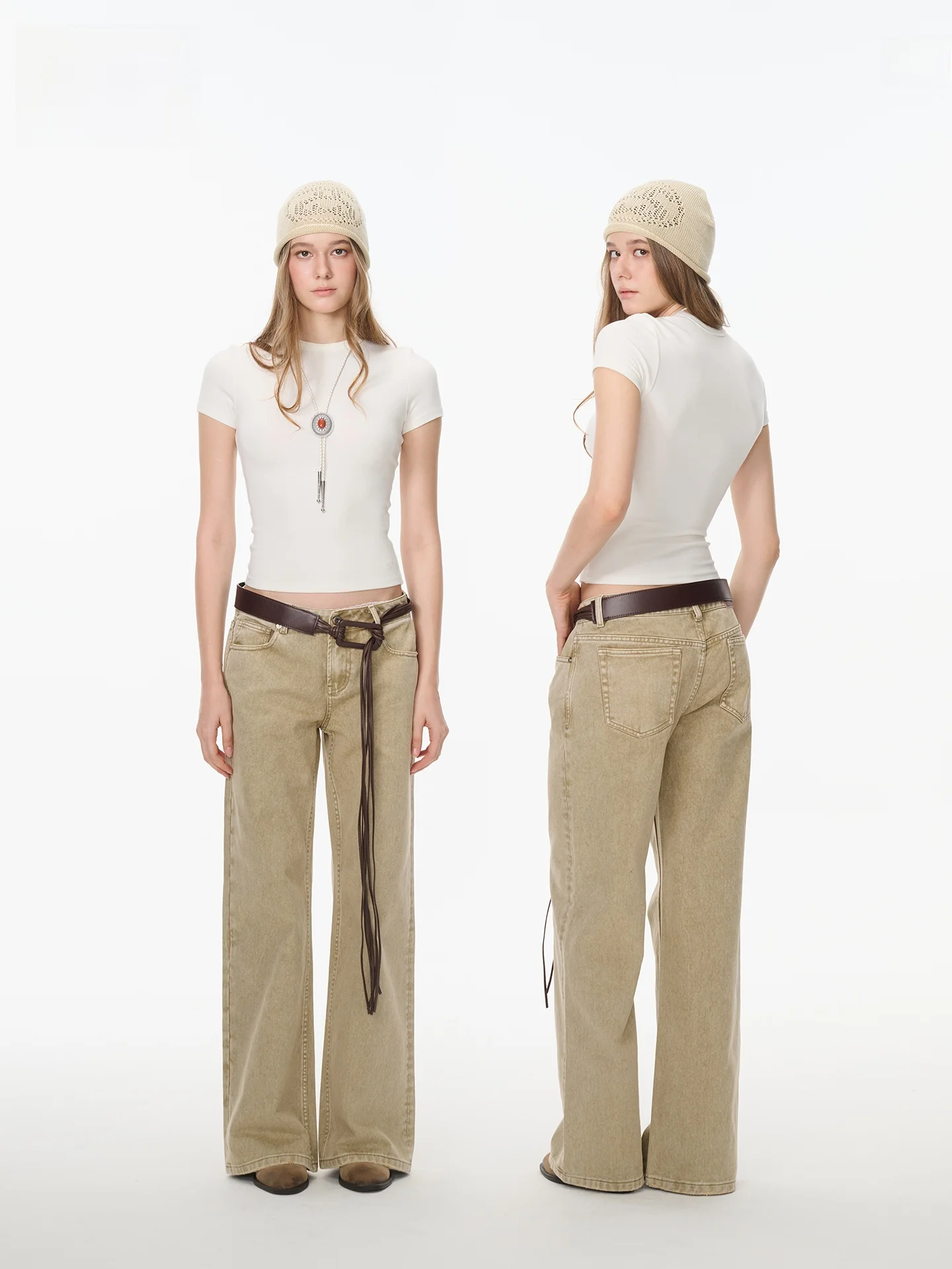 

Джинсы прямого кроя LeiYu Labs: женские, весна 2026, новые, винтажные, свободные, длинные брюки, летние, повседневные, хлопковые, с низкой талией