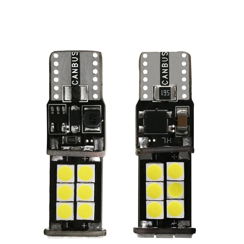 

100 шт., Автомобильные светодиодные лампы T10 LED Canbus W5W 168 194 15 SMD 3030