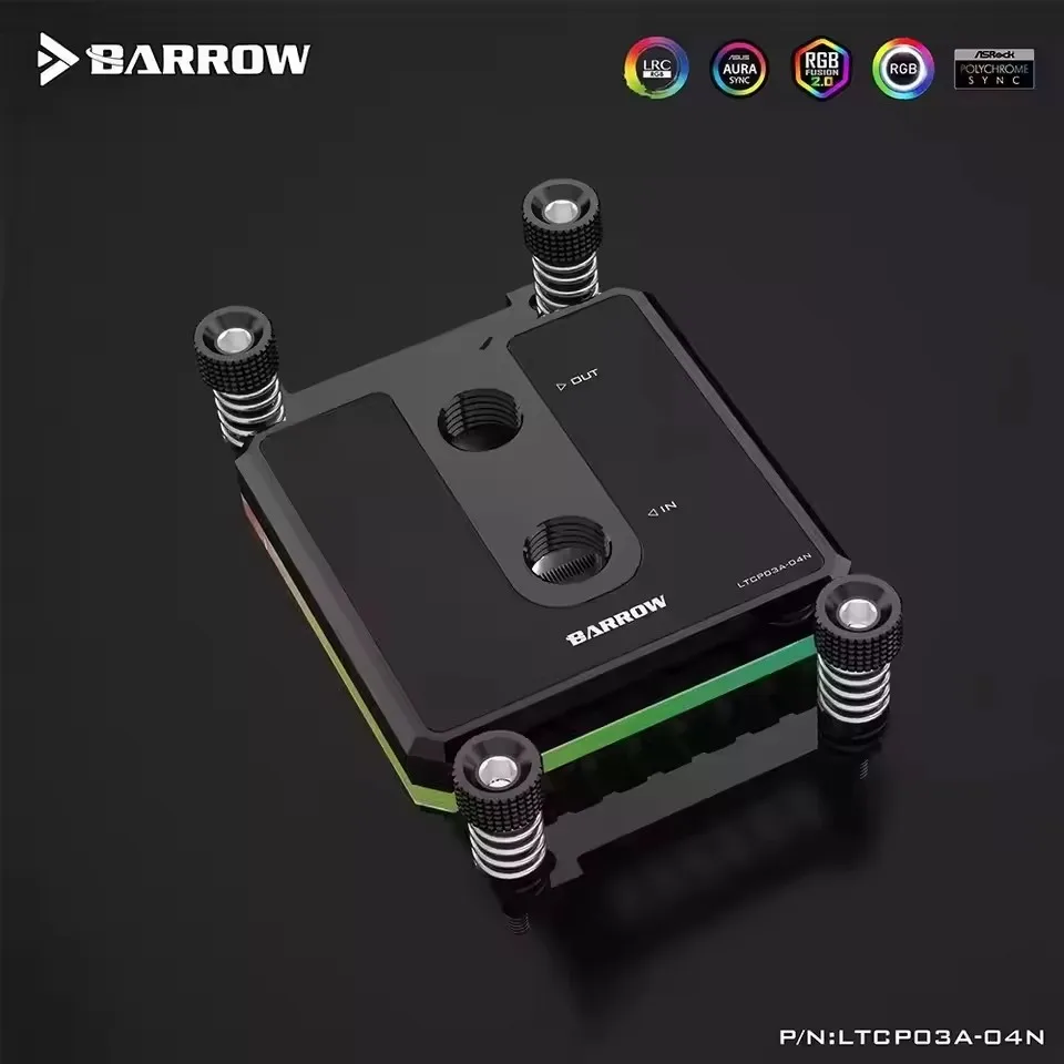 

Barrow LTCP03-04I, кулер блока процессора для Intel LGA-115X 1700 5 В 3-контактный A-RGB высокой плотности струйный микроводяной канал с водяным охлаждением