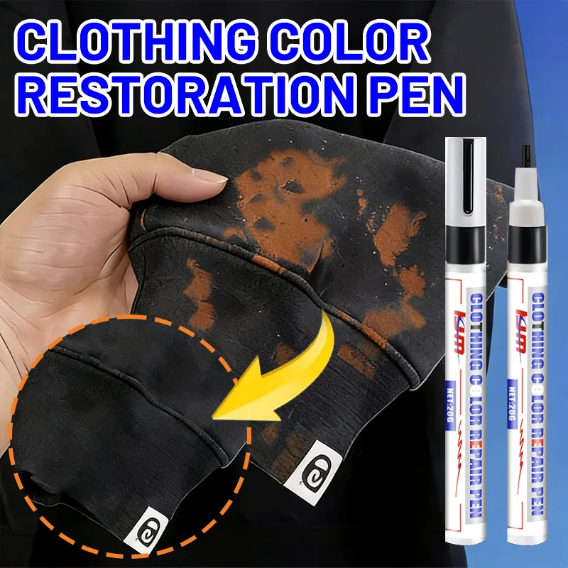 KJM-Black Clothing Color Repair Pen, Washable Fabric Dye Marker For Faded Clothes, Diy Garment Restoration Tool