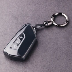Transparent Black Soft TPU For Volkswagen Golf 8 MK8 ID 4 ID.3 Skoda A8 Octavia Formentor Tarraco Car Key Case Cover Holder Fob