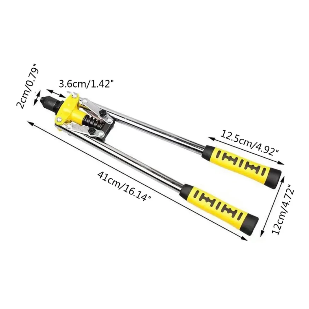Pinze per rivettatura - rivettatrice manuale professionale con impugnature ergonomiche antiscivolo - alta precisione e durabilità