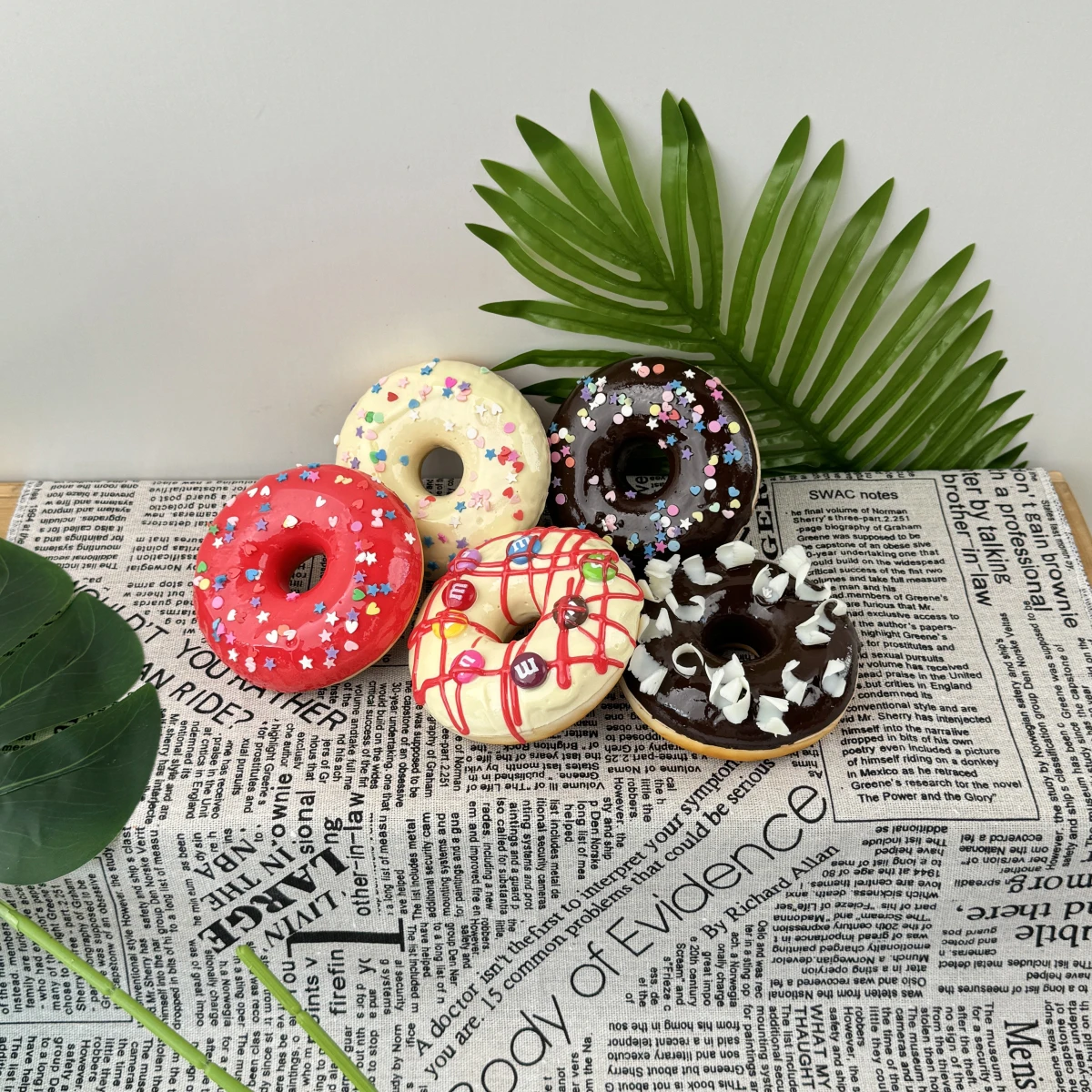 1PC PU Simulated donuts  Fake Cake Simulation Donuts Window Decoration Fake Snack Ice Cream Ins Wind Food Photography props