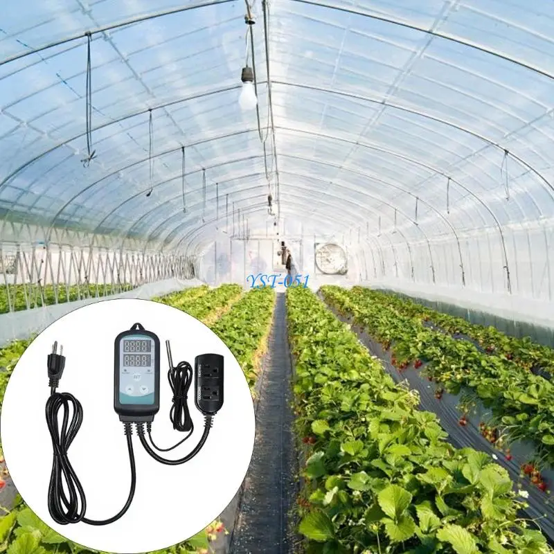 E15A 110 فولت ترموستات قابل للبرمجة 1100 واط تحكم في التسخين عالي الطاقة لبيئة نمو الفطر في البستنة الداخلية #5
