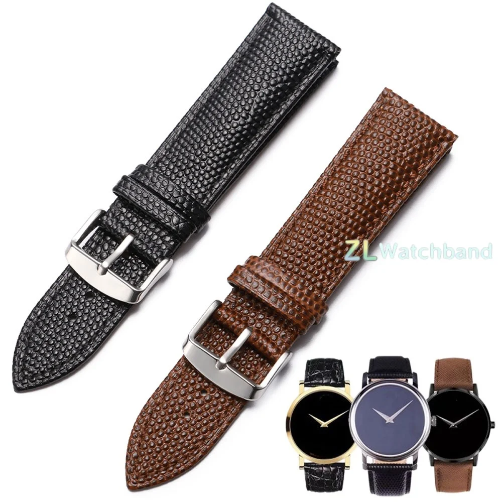 Lizard Print Genuine Leather Watch Band Replacement Bracelet Belt for Men Women 14mm 16mm 18mm 19mm 20mm 21mm 22mm Watch Straps