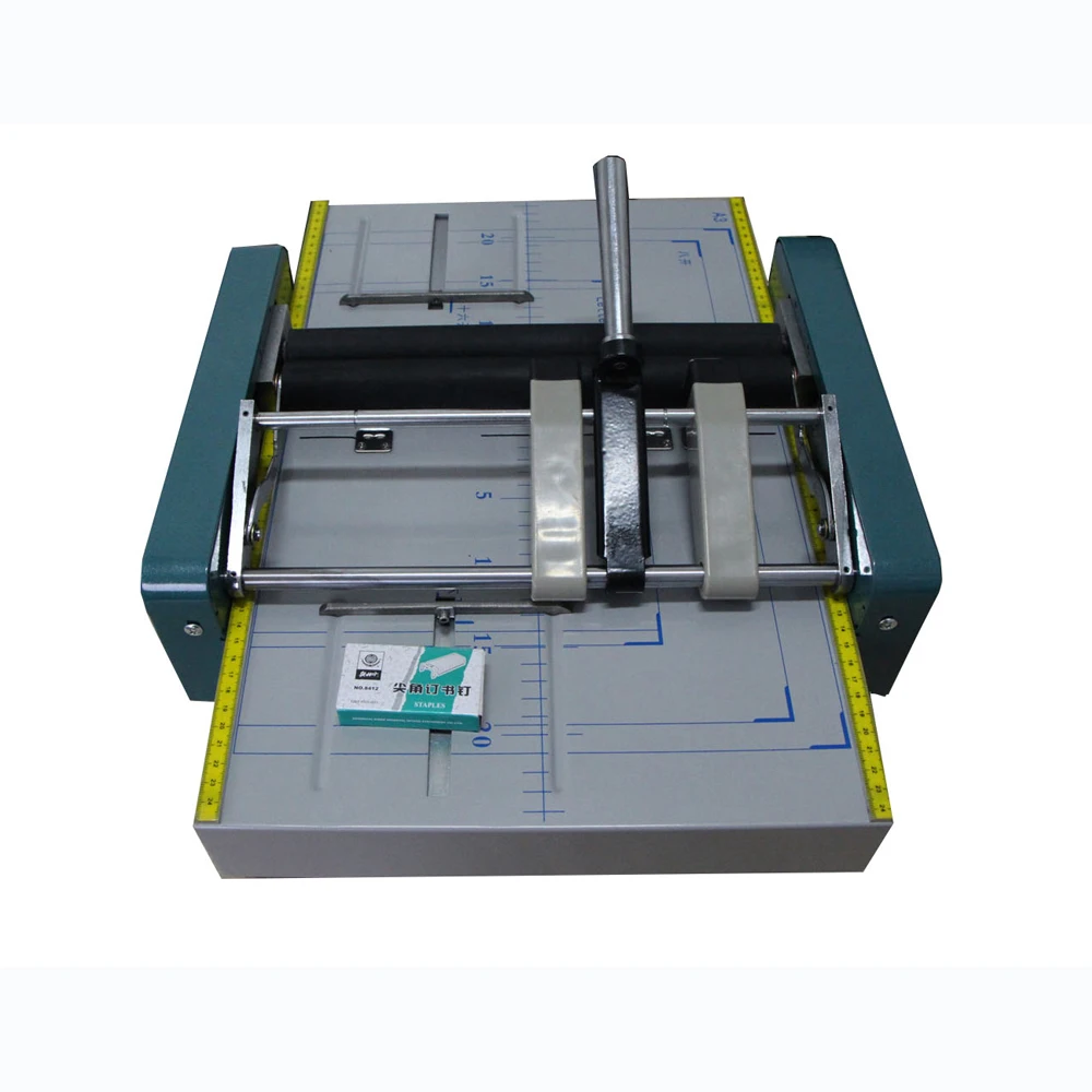 ZY-2 A3/A4 Size Manual Paper Hard Cover Book Stapling Folding Booklet Maker Machine / Paper Folding Machine