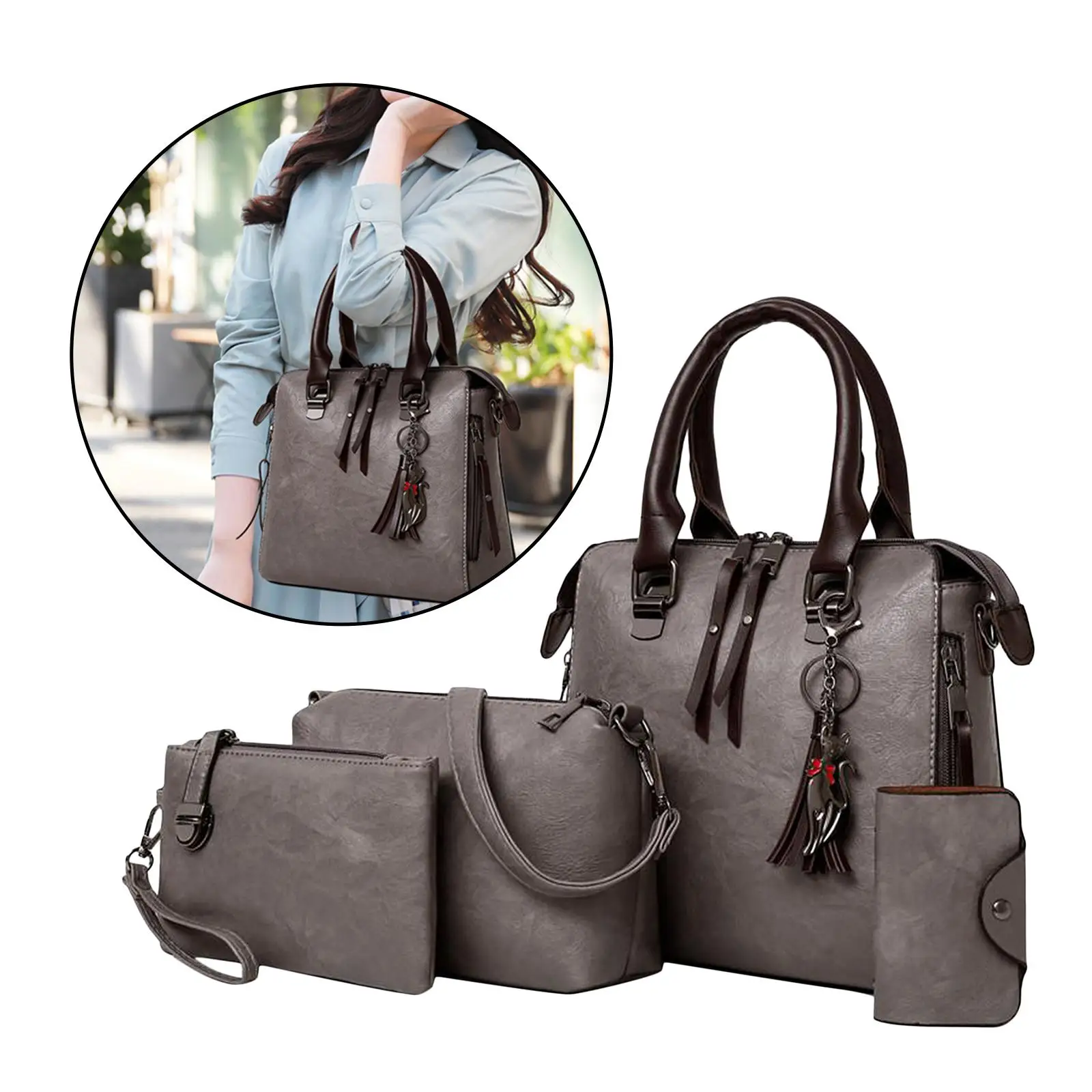 

PU Leather Women Tote Purse Messenger Crossbody Bag Handbag Girls Shoulder Bag