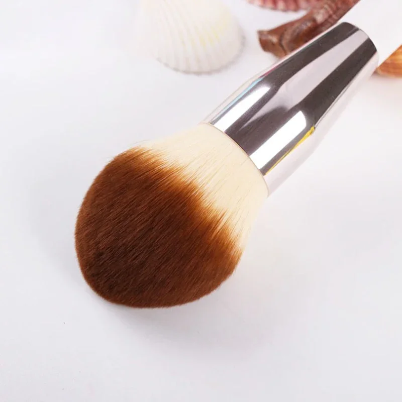 White Large Loose Powder Makeup Brush Face Contour Blush Synthetic Hair Beauty Tools