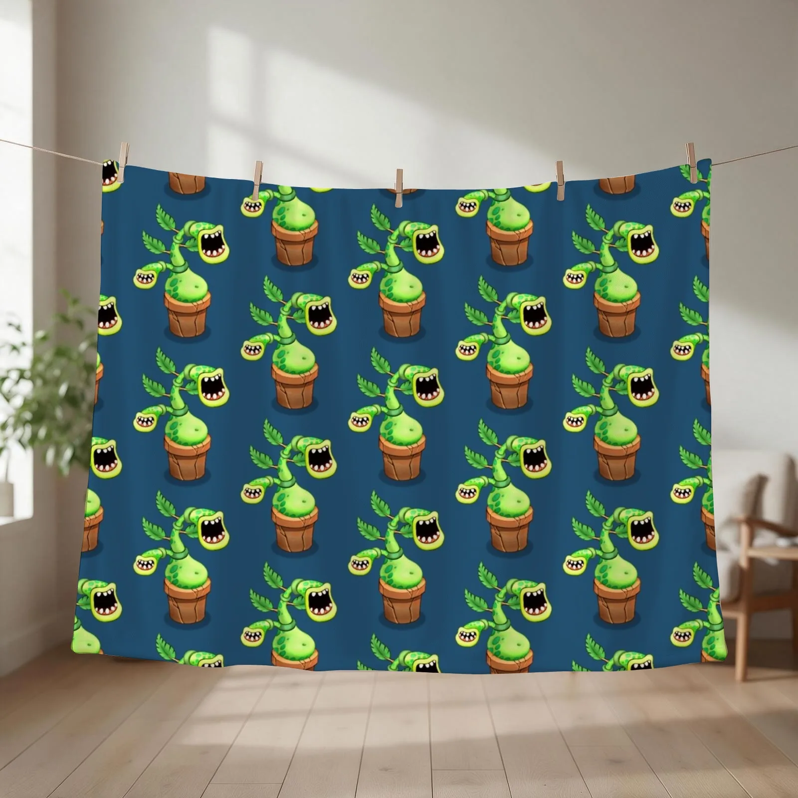 My Singing Monsters character Potbelly Throw Blanket blankets and throws Thin Flannel Luxury Brand Blankets