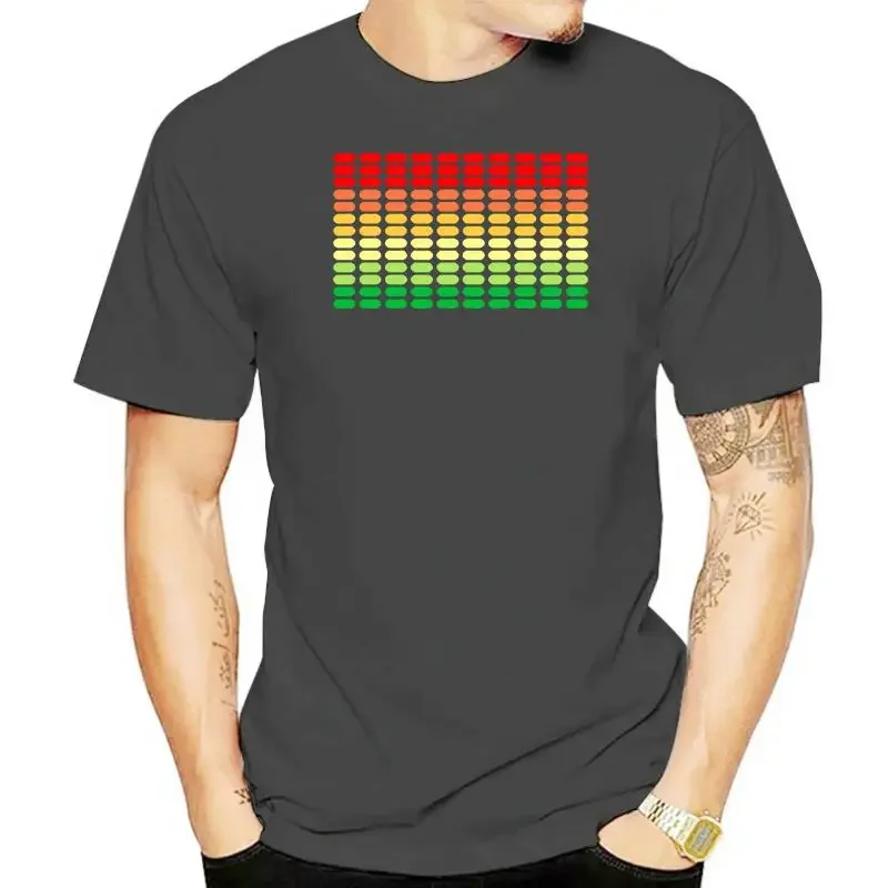 Light Up and down Flashing Equalizer EL T-Shirt Men for Rock Disco Party DJ T shirt  RUELK 2020 Sale Sound Activated LED T Shirt