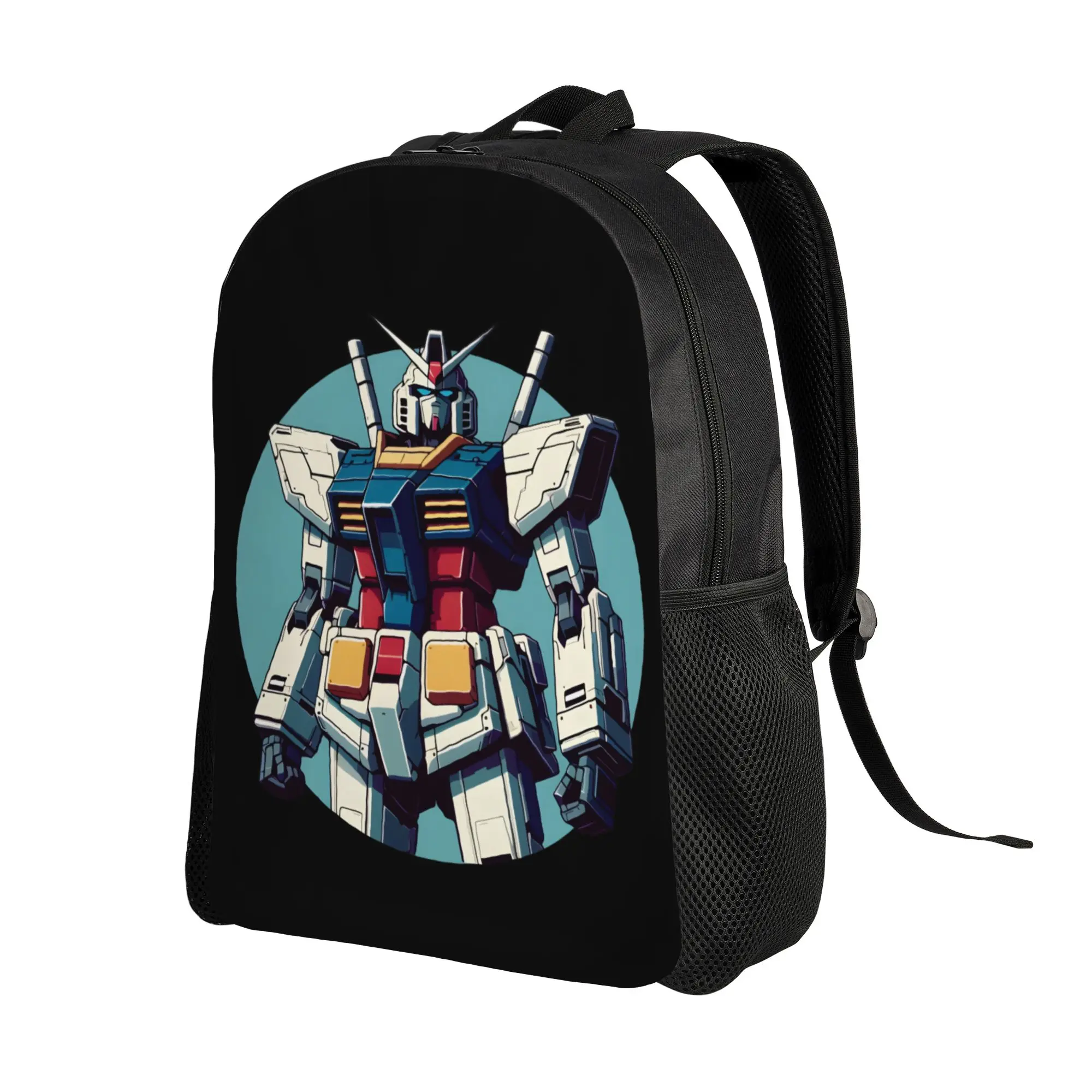 Gundam Backpack RX78  Funny Backpacks Boy Travel Print High School Bags Colorful Rucksack