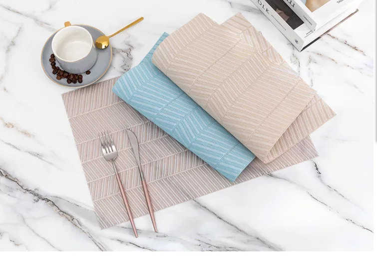 

Net Red Hot Selling New Hotel Placemat Western Food, PVC, Simple Table, Heat Insulation Mat Simple and Practical