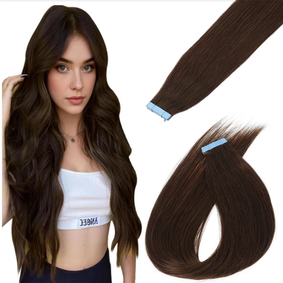 

Invisible Tape in Extensions 16" & 20" 100% Real Human Hair for Seamless Blending Light to Dark Shades for Natural Look