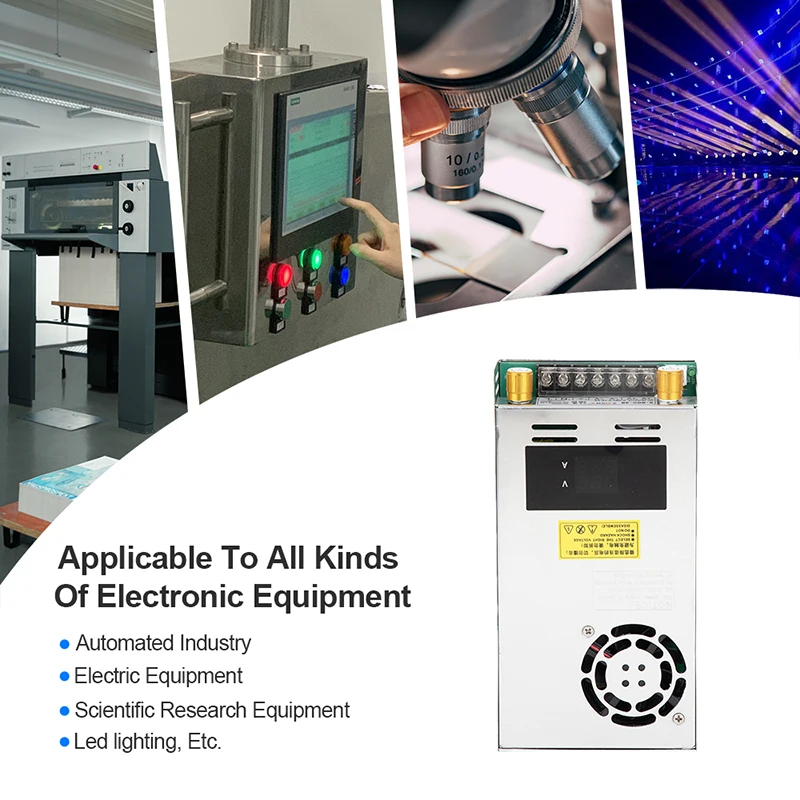 600W Voltage and Current Adjustable Switching Power Supply with Dual Display Screen Constant Voltage and Current 12V 24V 36V 48V