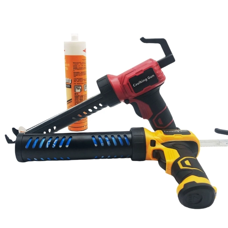 Caulking Guns Battery Electric Caulk Guns with LED Light 4 Adjustable Speed 10oz/300ml Cordless Caulking Guns for Filling