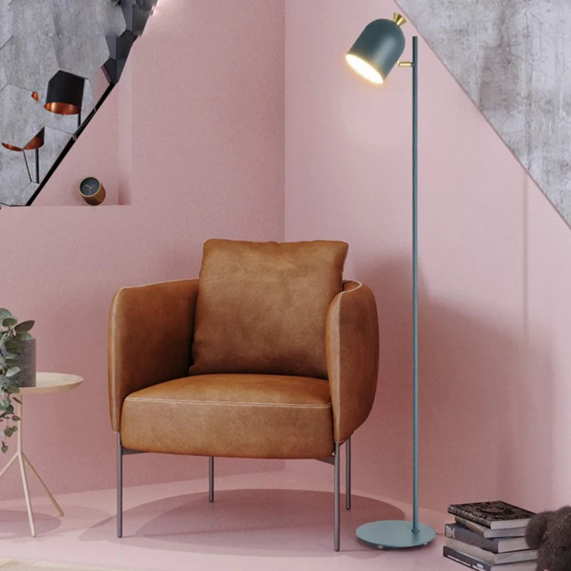 Modern Floor Lamp Colorful Minimalist Iron Floor Lamps For Living Room Bedroom Nordic Home Decor Light E27 Bedside Standing Lamp