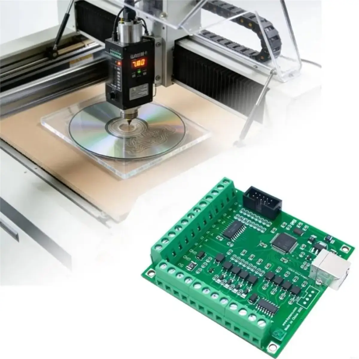 SWXF  CNC USB 100Khz Breakout Board 4 Interface Driver Motion Controller, CNC Motion Control Card for Stepper Motor