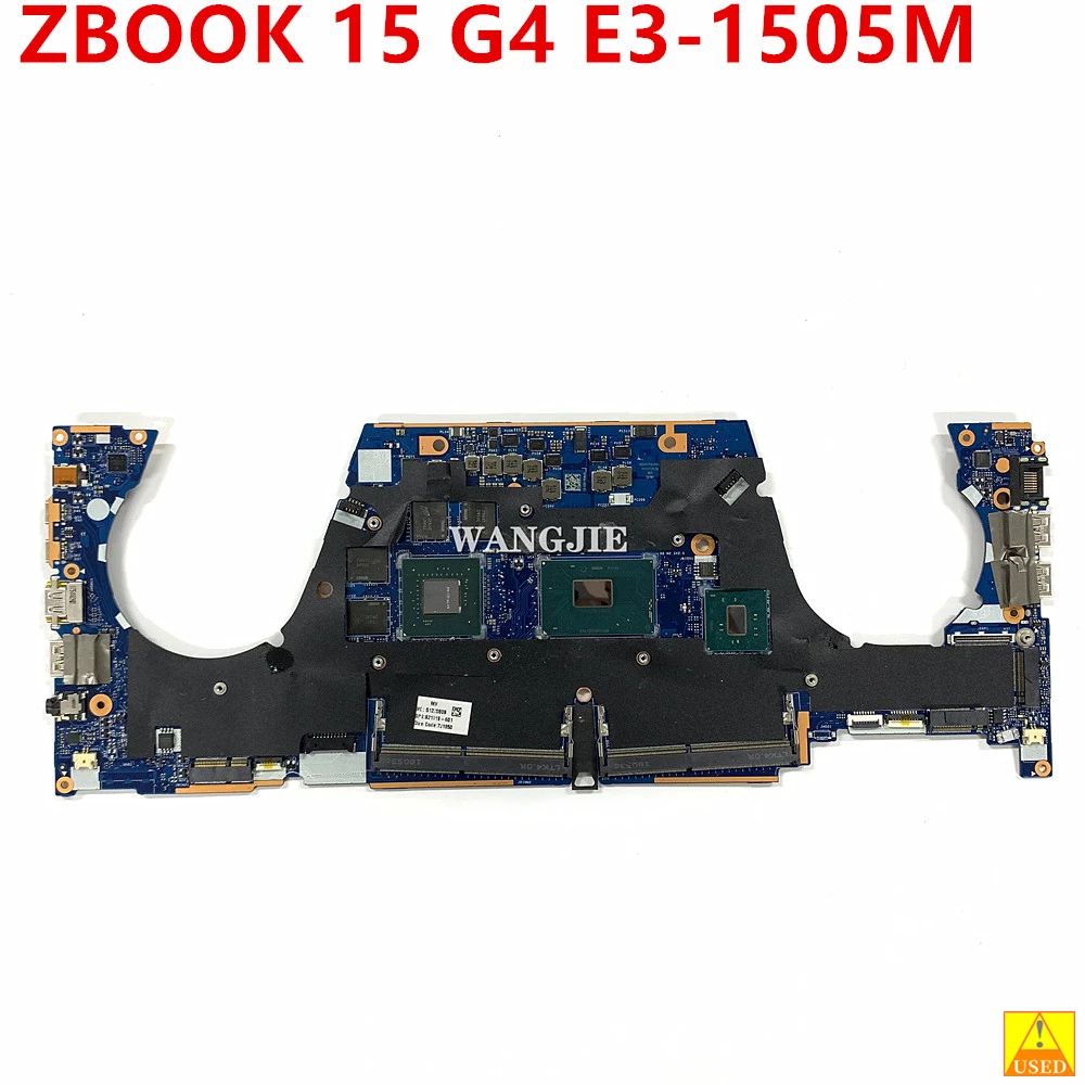 

Used For HP Zbook 15 G4 E3-1505MV6 Laptop Motherboard SPS-MB DSC E3-1505M WIN 921019-601 921019-001 CPW5U LA-E251P 100% Working