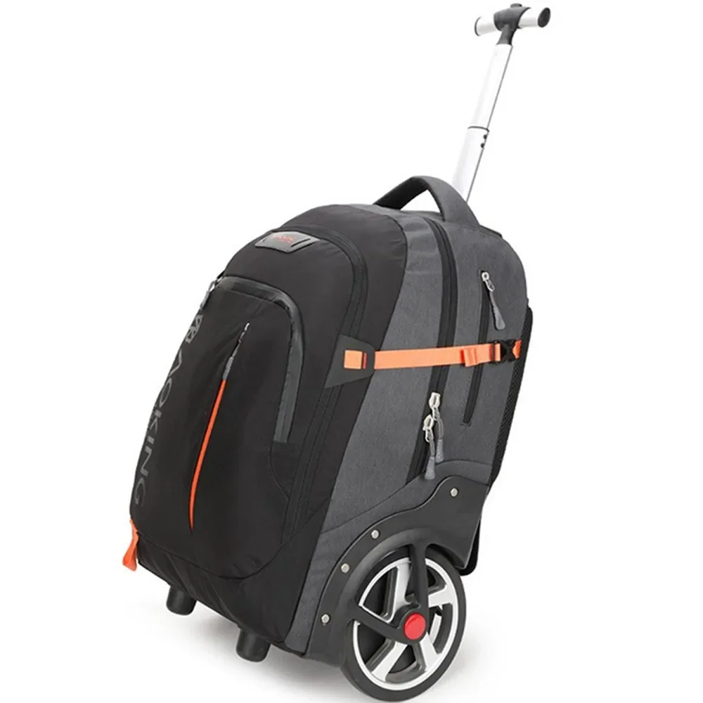 

Business Trolley Backpack 2 Big Wheels Computer Bag Student Schoolbag Laptop Tablet Storage Bags Travel Handbag Shoulder Luggage