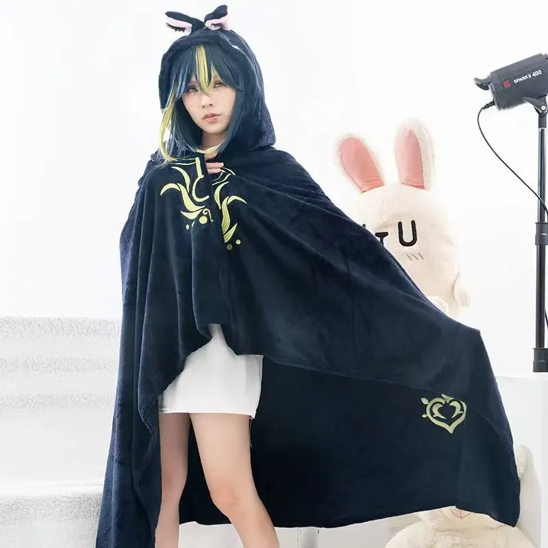 

Wanderer Scaramouche Hutao Ghost Xiao Traveler Kazuha Cosplay Blanket Cloak Cape Funny Fleece Pajamas Anime Costume Hoodie