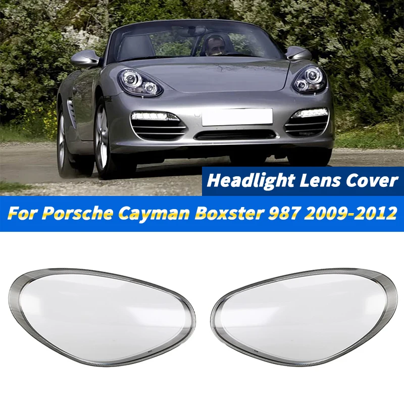 

For Porsche Cayman Boxster 987 2009-2012 Xenon Car Headlight Cover dust cover for headlights car accessories automobil parts