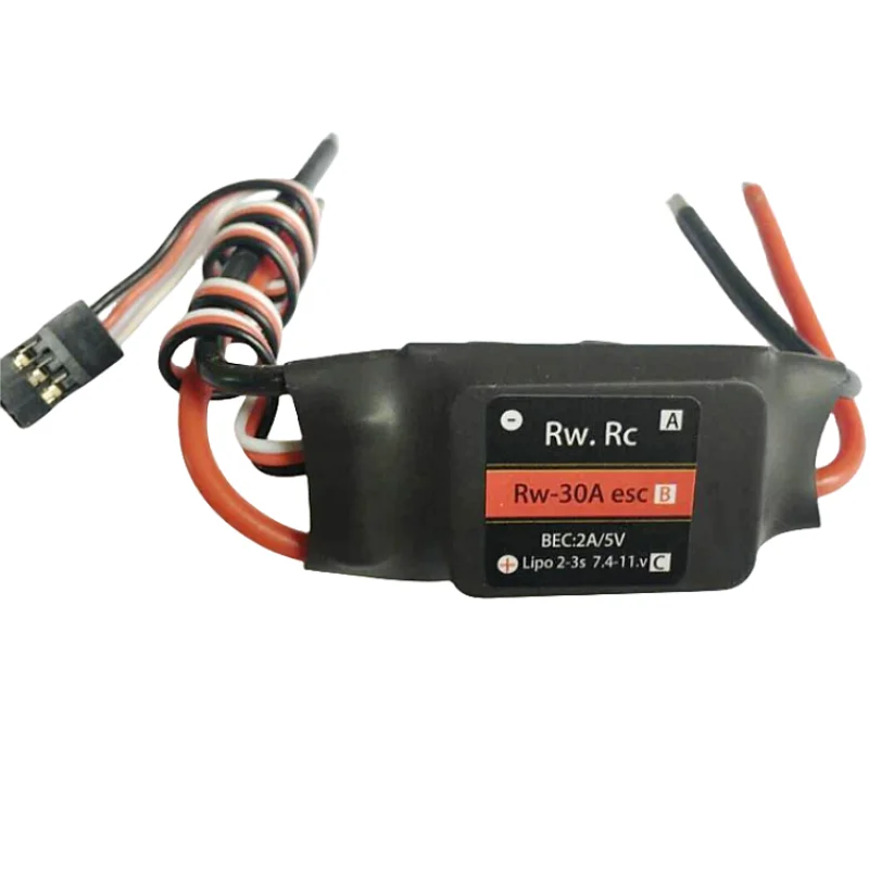 12V 3S 30A Brush Electronic Speed Controller One-Way Electric Variable For 370 380 480 550 RC ESC BEC 2A 5V Lipo 2-3S