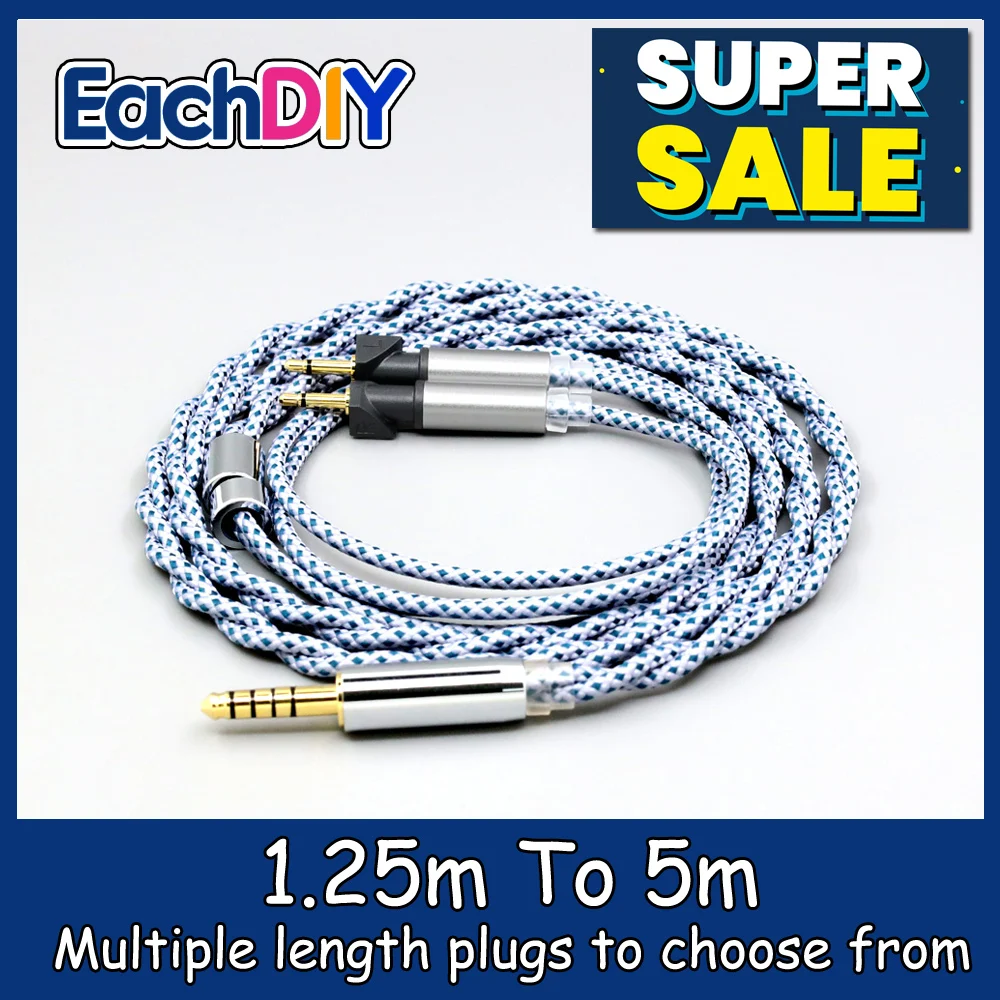 

99% Pure Silver Mix Graphene OCC Shielding Earphone Cable For Abyss Diana v2 phi TC X1226lite 1:1 headphone pin LN008658