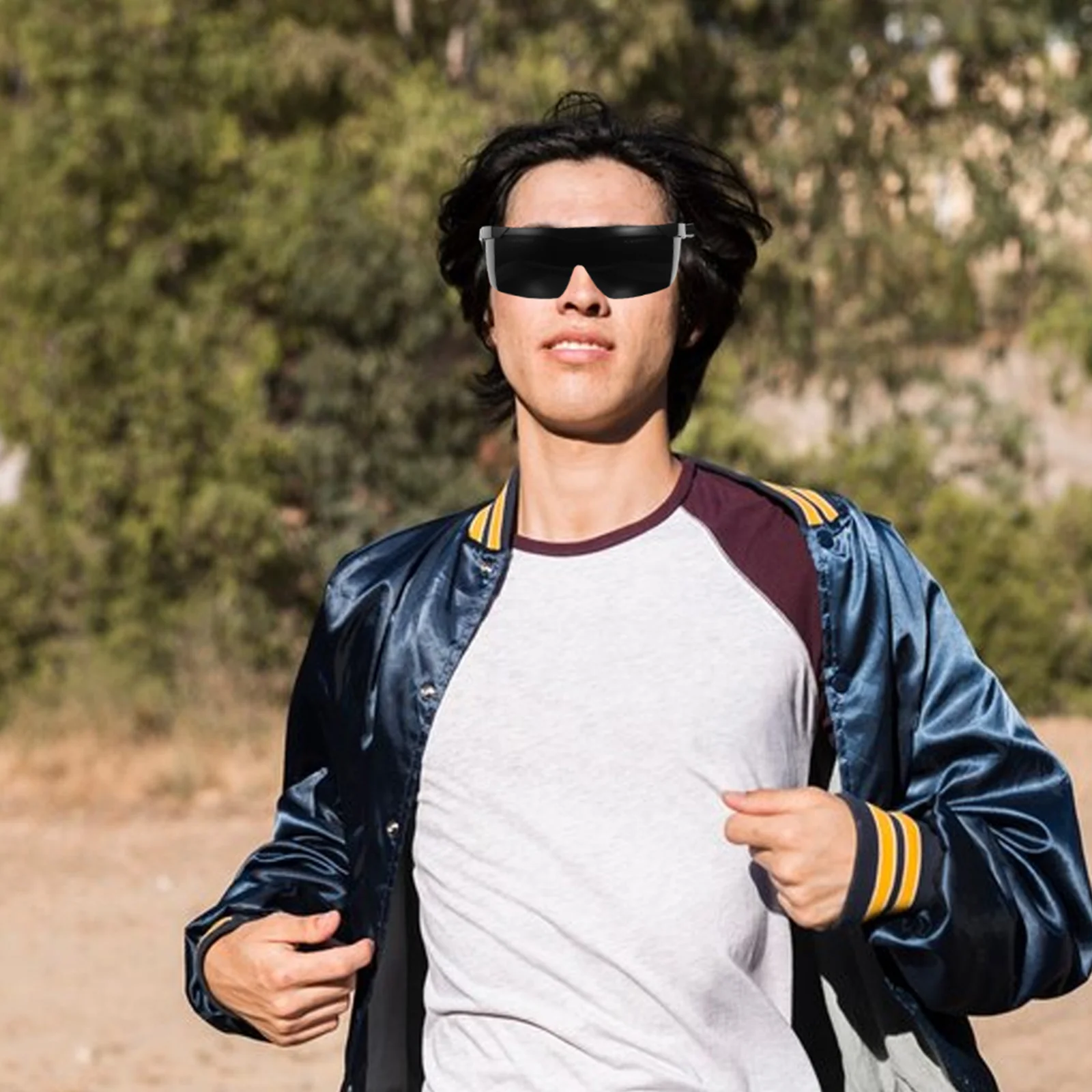 2 pçs óculos solares preto plástico eclipse óculos de sol para proteção de visão segura ajuste confortável parcial total