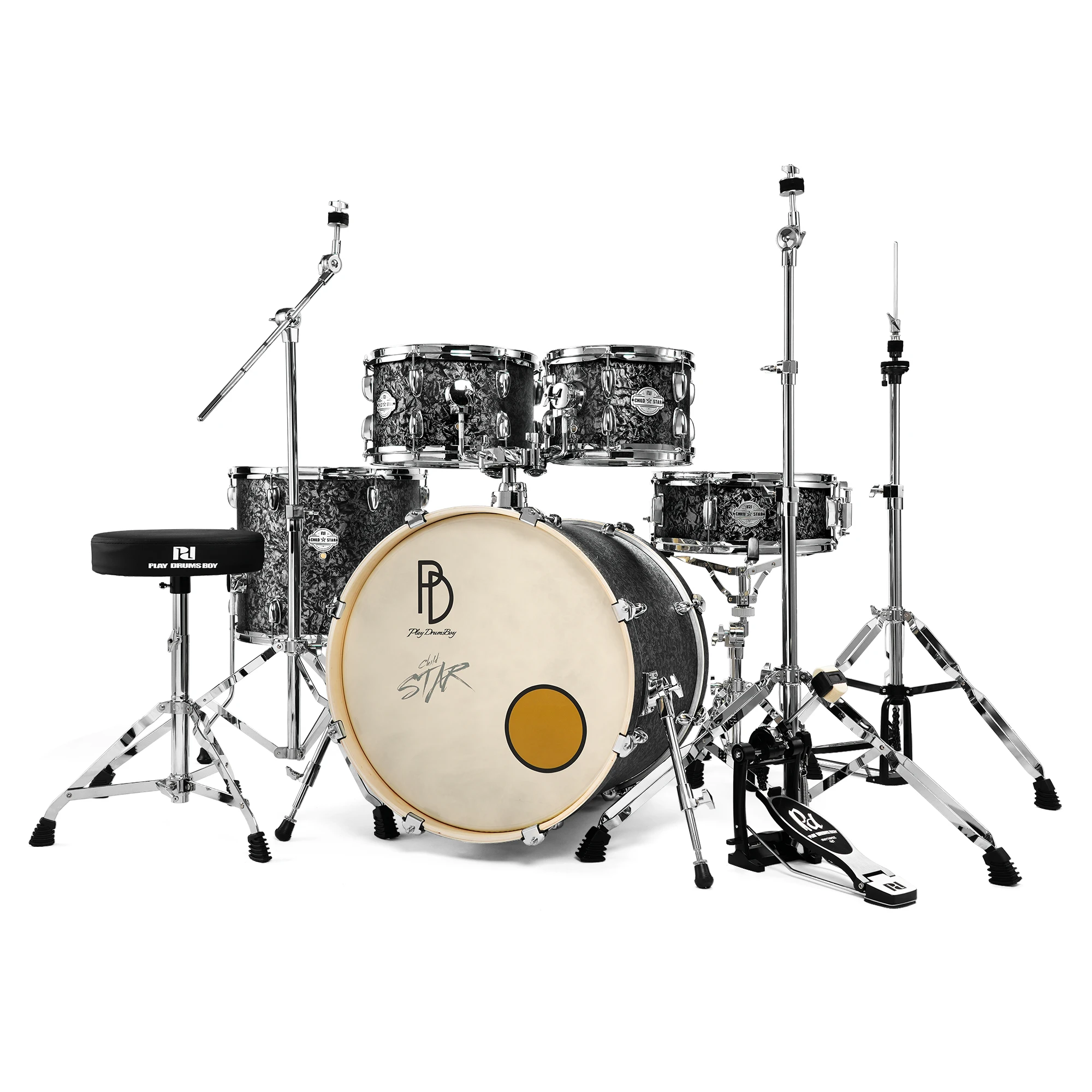 

Star Series High Quality Silent Acoustic Drum Kit Professional Set For Practice