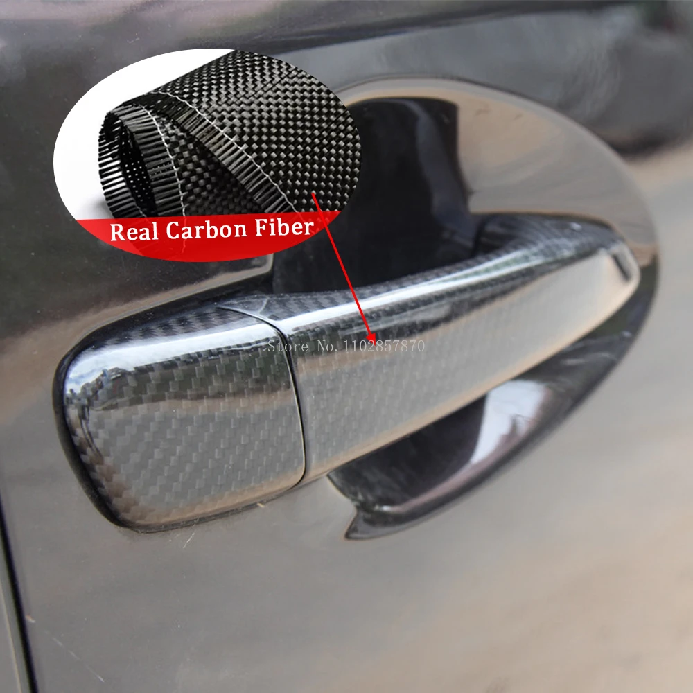 For Lexus RX AL10 2010-2015 Accessories Real Carbon Fiber Door Handle Cover Frame Sticker Exterior Trim Bodykit