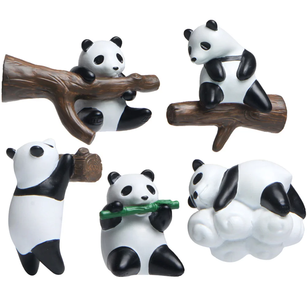 

5Pcs Unique Cartoon Panda Fridge Magnet Resin Decor Refrigerator Magnets Kitchen Whiteboard Magnets Exquisite Gift
