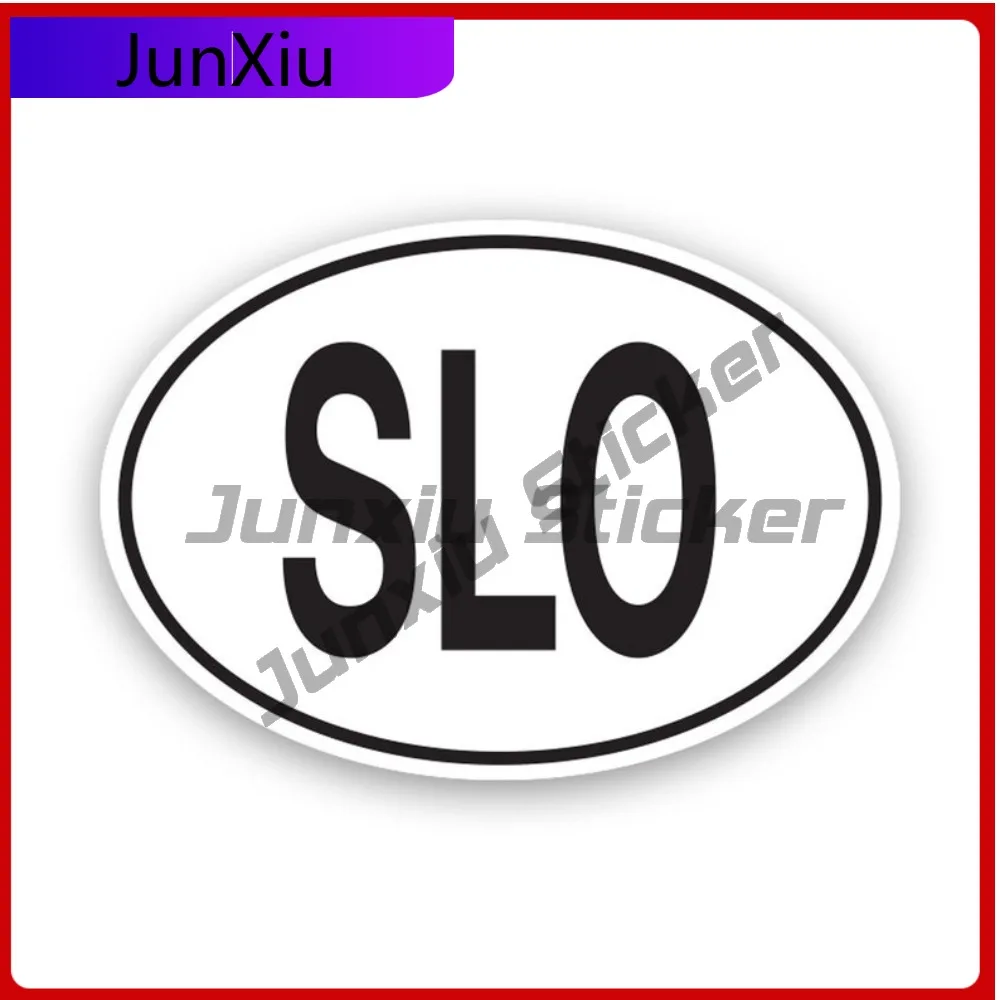 

Slo Slovenia Country Code Oval Stickerwaterproof Cute Window Waterproof Vinyl Decal For Outdoor Safety Warnings Sticker Sticker
