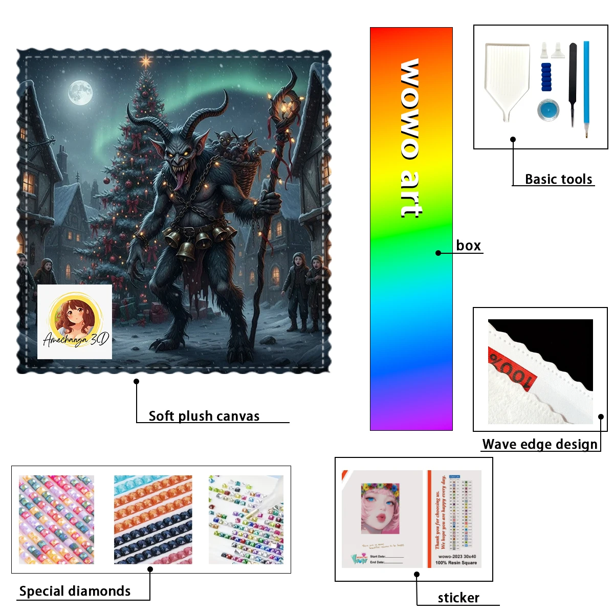 

【Anechanga 3D_ Diamond Art】The Wrath of the Demon King Crystal AB Rhinestone FD Rhinestone Perfect Resin Diamond