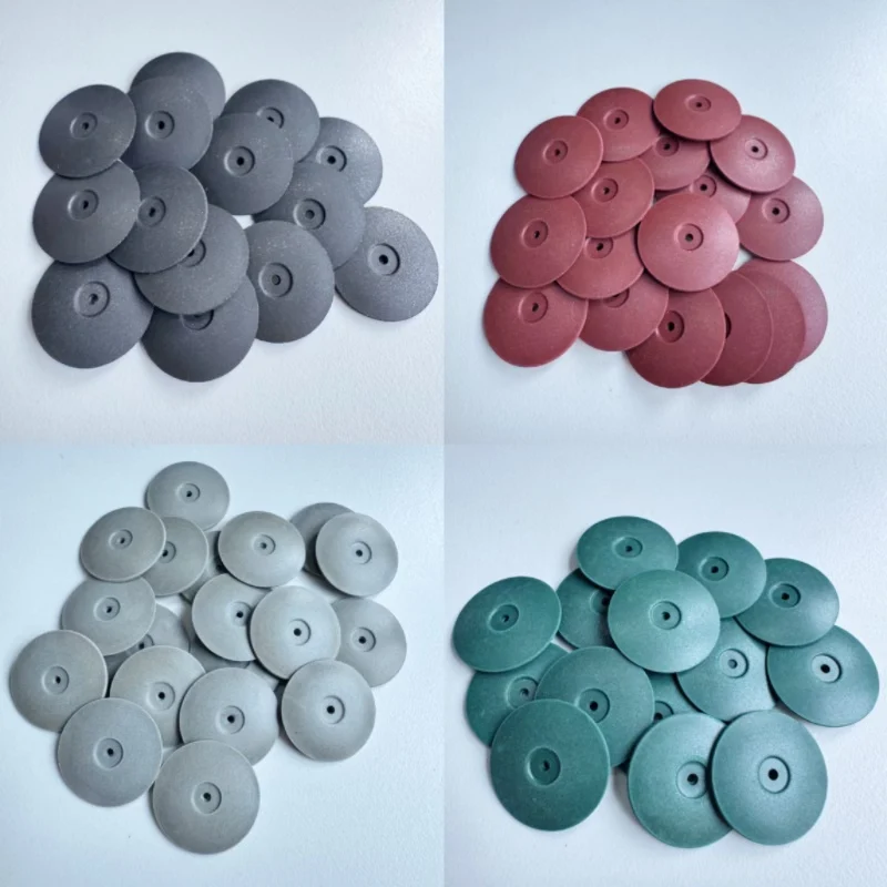 

40pcs Silicone Polishing Wheel for Jewelry Metal Silver Gold 22mm Knife Edge Wheels Durable Longlasting Jewellery Tools