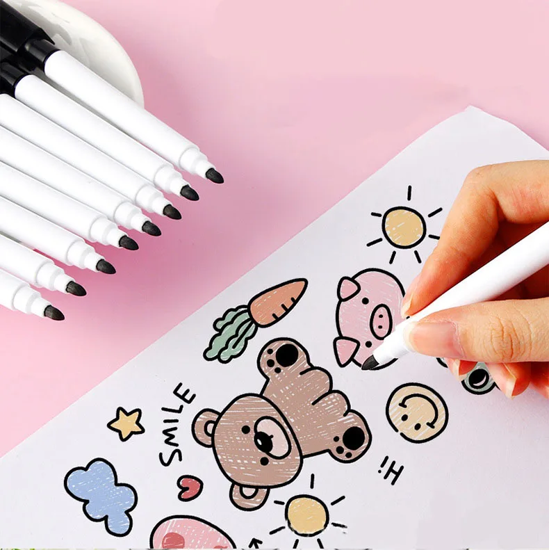 Whiteboard-Markierungsstift, trocken abwischbare Marker mit Radiergummikappe für Büro, Schule, Schreibwaren, magnetischer Whiteboard-Marker, trocken abwischbar