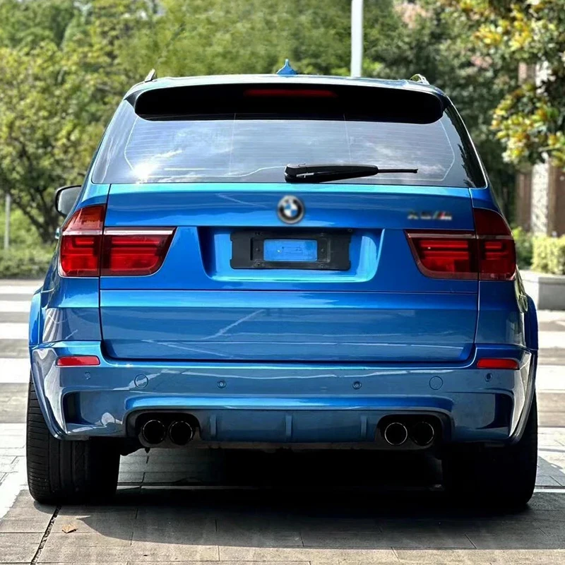 5 Series 2007-2013 E70 Body Kit Upgrade Front & Rear Bumper with Fog Light Cut-Outs Front Engine Hood Retrofitted Like X