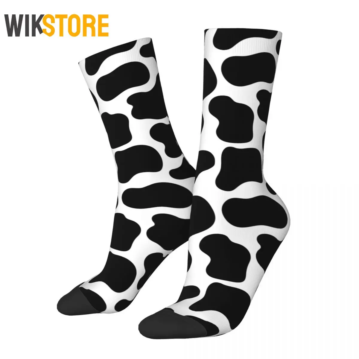 Cow Pattern Socks Men Women Funny Happy Socks Novelty Spring Summer Autumn Winter Middle Tube Socks Gifts Breathable Cute Sock