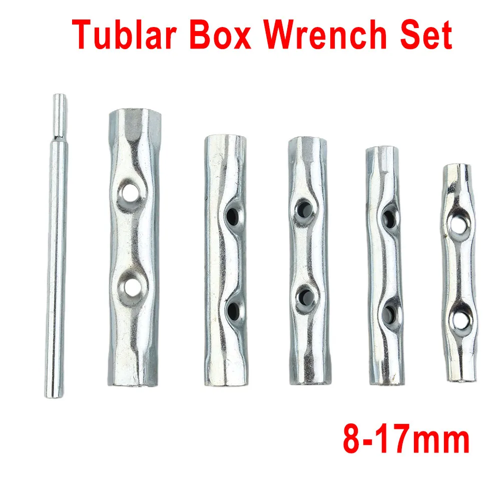 

New Box Wrench Box Wrench Set Tools Wrench Wrench Set 8-17mm Double Ended Metric Tubular Box Tube Hollow Socket